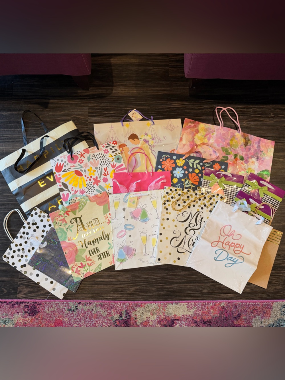 16 Assorted Bridal Shower or Wedding Gift Bags
